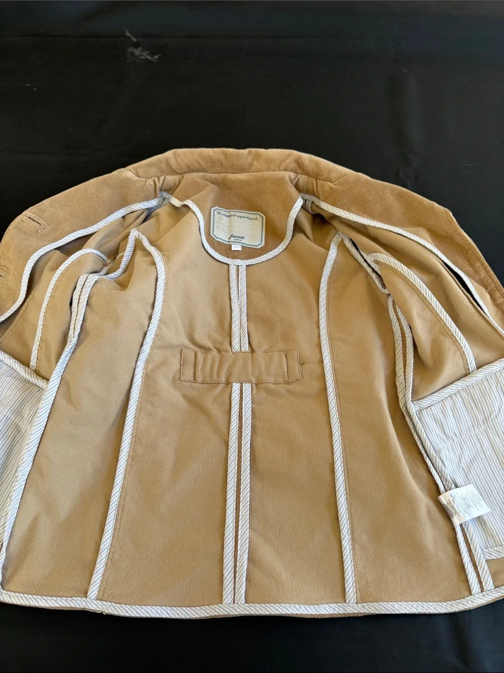 Jacadi Paris Boys Camel Corduroy Blazer Jacket 6A 116cm Like New